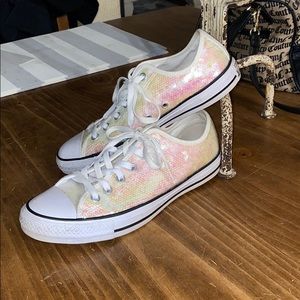 LIKE NEW - Sequin Iridescent Converse Sneakers